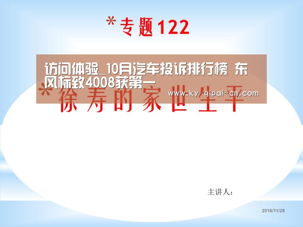 访问体验_10月汽车投诉排行榜 东风标致4008获第一(图1) 多端支持